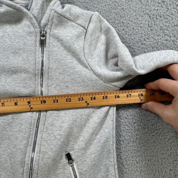 Athleta‎ Gray Full Zip Hoodie Sweatshirt Jacket Athleisure Womens XXS - Picture 4 of 8